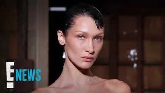 Bella Hadid Has Dress SPRAY-PAINTED ON During Runway Show | E! News