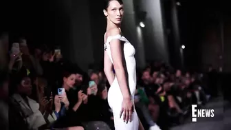 Bella Hadid Has Dress SPRAY-PAINTED ON During Runway Show | E! News