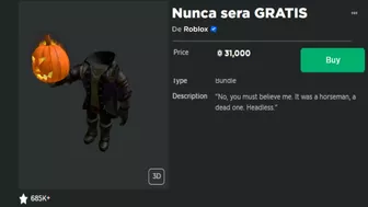 ROBLOX esto NUNCA será GRATIS.. ???? (headless horseman, noticias)