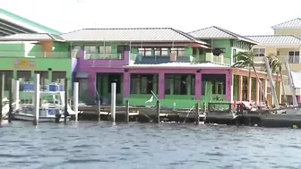 Boat tour of damage on Fort Myers Beach