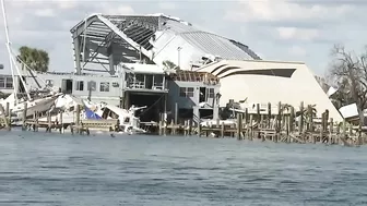 Boat tour of damage on Fort Myers Beach