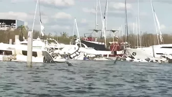 Boat tour of damage on Fort Myers Beach