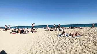 Barcelona, Spain October 2022 - Beach Walk