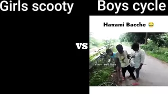 Girls Scooty???? Vs Boys Cycle???? funny Moments ???????? #tubelightmemes #girlsvsboys #funny