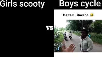 Girls Scooty???? Vs Boys Cycle???? funny Moments ???????? #tubelightmemes #girlsvsboys #funny