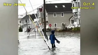 Hurricane Ian's remnants flooded New Jersey! A storm surge caused beach erosion