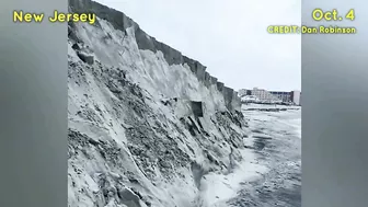 Hurricane Ian's remnants flooded New Jersey! A storm surge caused beach erosion