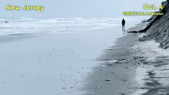 Hurricane Ian's remnants flooded New Jersey! A storm surge caused beach erosion