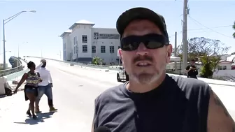 Fort Myers Beach residents leaving the island on foot