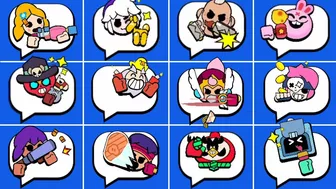 All Brawlers and Skins Animated Special Pins In Brawl Stars