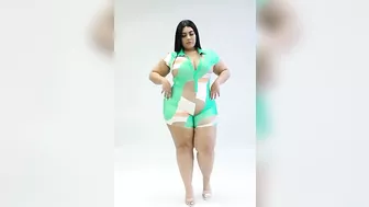 Glamorous ???????? models luxurious lifestyle| curvy ???? in Tranquil day romper. plus size beauty fashion.