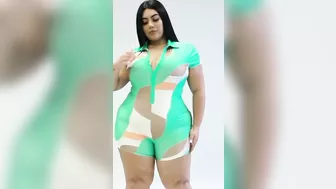 Glamorous ???????? models luxurious lifestyle| curvy ???? in Tranquil day romper. plus size beauty fashion.