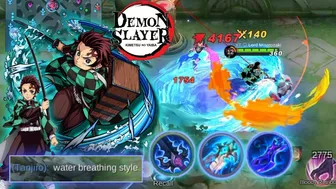 new hero tanjiro kamado in mobile legends • MLBB x Demon Slayer • anime skins in mlbb