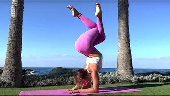 yoga flexibility. stretching legs. gymnastic splits front and middle. contortion workout