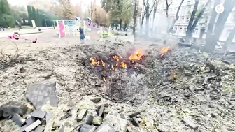 Explosies in Kiev gefilmd