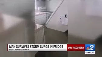 Fort Myers Beach man survives Hurricane Ian by hiding in refrigerator