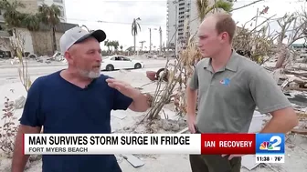 Fort Myers Beach man survives Hurricane Ian by hiding in refrigerator