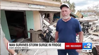 Fort Myers Beach man survives Hurricane Ian by hiding in refrigerator