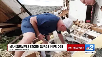 Fort Myers Beach man survives Hurricane Ian by hiding in refrigerator