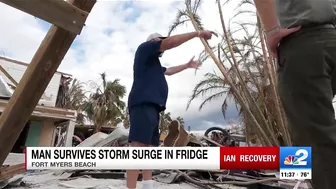 Fort Myers Beach man survives Hurricane Ian by hiding in refrigerator