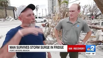 Fort Myers Beach man survives Hurricane Ian by hiding in refrigerator