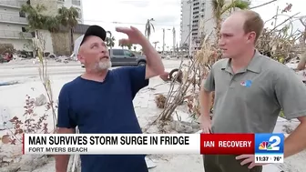 Fort Myers Beach man survives Hurricane Ian by hiding in refrigerator