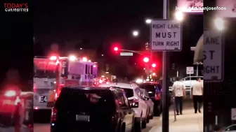 Bikini Clad Woman Get Off SJ Fire Truck straight into a Strip Club