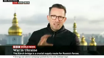 BBC correspondent in Kyiv interrupted as rockets strike Ukraine capital