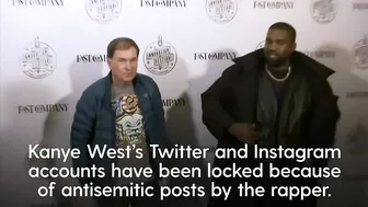 Kanye West banned from Twitter and Instagram after 'death con 3 on jewish people' comment