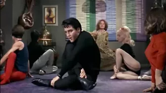 Elvis Presley does yoga in 1967