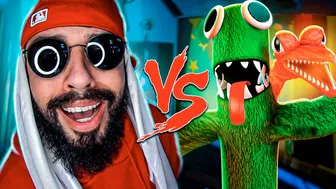 Laranja e Verde do Roblox (Rainbow Friends) Vs. Mussoumano - Batalha com Games