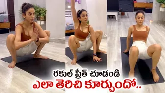 Rakul Preeth Singh HOT Yoga Exposing Positions | Rakul Preeth Singh Latest Videos | Mana TFi