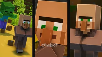 Best of Ethobot VILLAGER EDITION - Minecraft Shorts Compilation