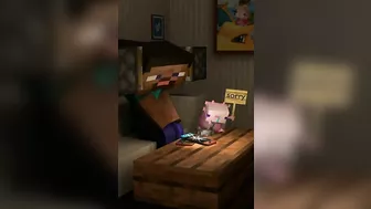 ????Axolotl broke "Nintendo Switch" again...????【Minecraft 3D animation】#shorts #Parotter # compilation