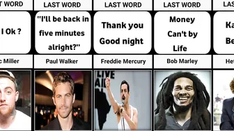 Celebrity Last Words Before Death