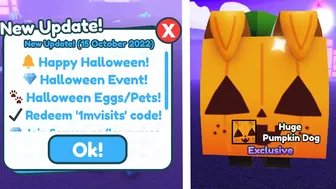 ????*New* Huge Pumpkin Dog in Halloween Event Pet Simulator X!