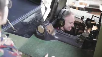 This 1970s tank simulator drives through a tiny world