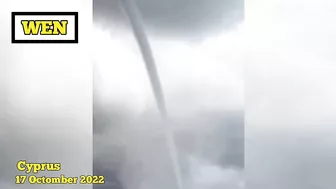 Horrible Waterspout hit the Ayia Napa Beach Sunbeds flew away! Cyprus 2022 - Υδροστρόβιλος Αγία Νάπα