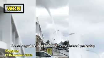 Horrible Waterspout hit the Ayia Napa Beach Sunbeds flew away! Cyprus 2022 - Υδροστρόβιλος Αγία Νάπα