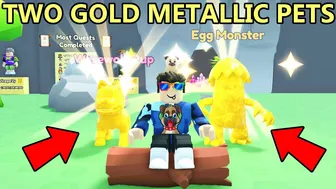 I Got My First Two Gold Metallic Pets In Roblox Collect All Pets!