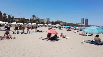 Beach Walk 4K - Barcelona Spain - Sant Miquel Beach - June 2022