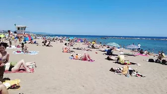 Beach Walk 4K - Barcelona Spain - Sant Miquel Beach - June 2022