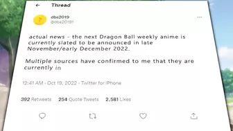 Dragon Ball Super Anime 2023 Announcement Date!