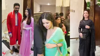 Bollywood Celebrity Arrive at Manish Malhotra Diwali Party - Aishwarya, Katrina, Sara, Shilpa, Kajol