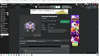 *FREE ITEM* How To Get Kuromi Backpack on Roblox - Hello Kitty Cafe