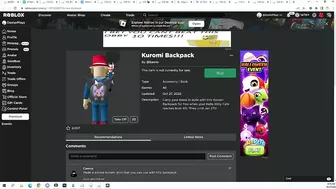 *FREE ITEM* How To Get Kuromi Backpack on Roblox - Hello Kitty Cafe