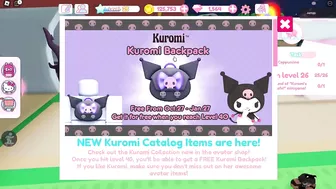 FREE ACCESSORY! HOW TO GET Kuromi Backpack! (ROBLOX My Hello Kitty Cafe EVENT)