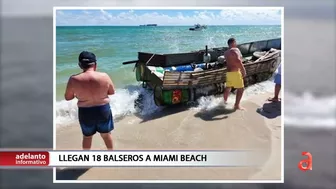 Llegan 18 balseros cubanos a Miami Beach