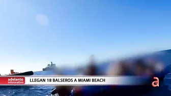 Llegan 18 balseros cubanos a Miami Beach