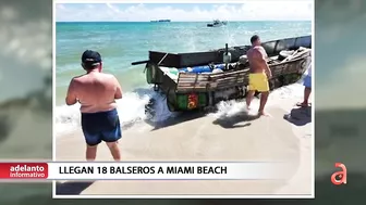 Llegan 18 balseros cubanos a Miami Beach